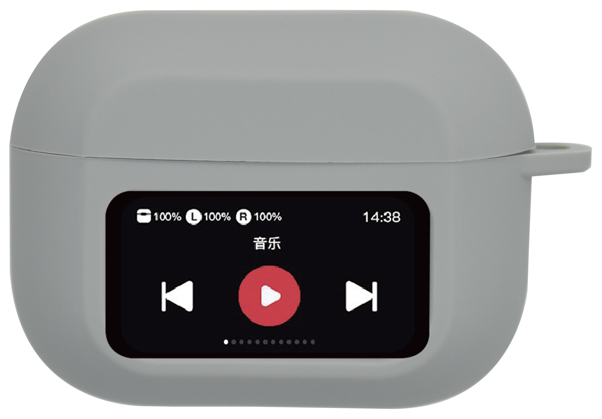 Huaqiangbei version AirPods A9pro with screen corner wireless Bluetooth earphones silicone protective case thin version