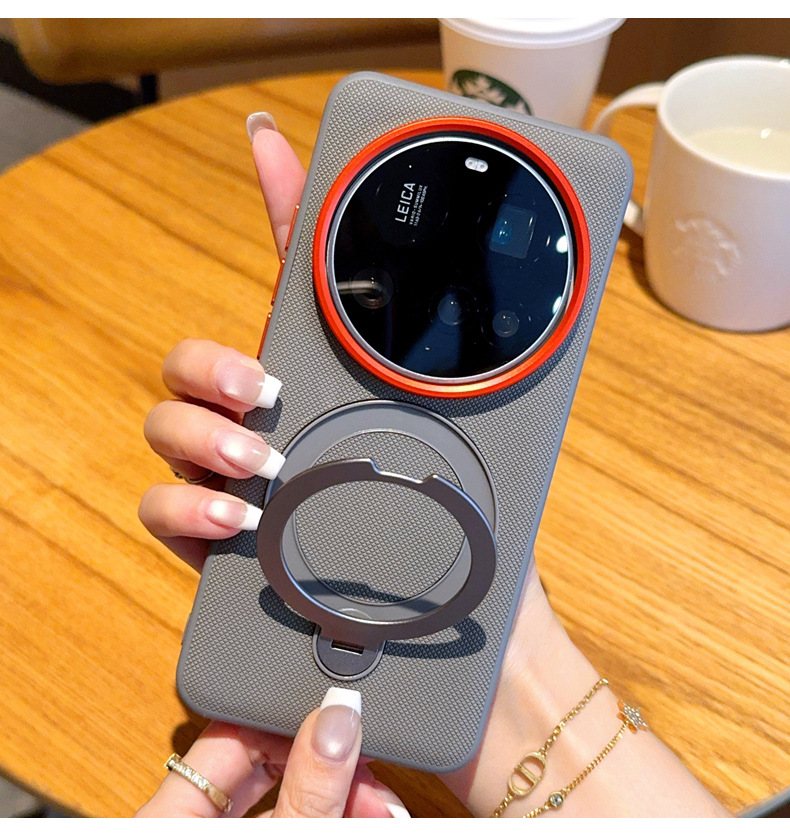 Suitable for Xiaomi 17 ultra phone case with stand 360 ° rotation Xiaomi 15 ultra magnetic case 14 ultra