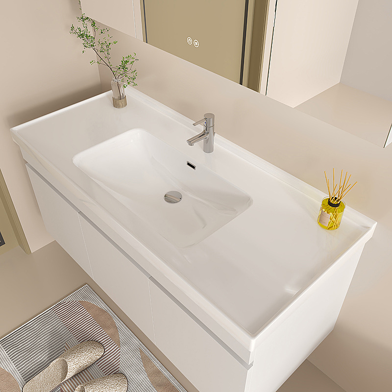 304 stainless steel bathroom cabinet combined with ceramic, one set of washbasin, bathroom sink, washbasin, and basin integrated