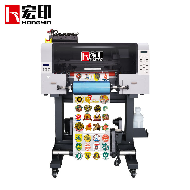宏印小型 A3 UV 水晶标打印机 DTF UV冷转印贴打印圆柱酒瓶HY-SA3