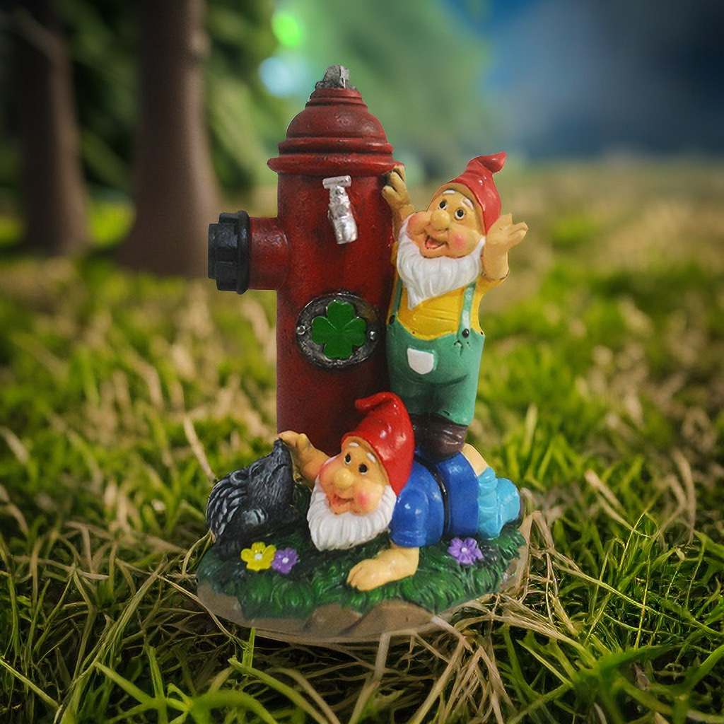 Cross border hot garden decoration, fire hydrant, dwarf resin ornament, outdoor courtyard, creative landscape sculpture, outdoor