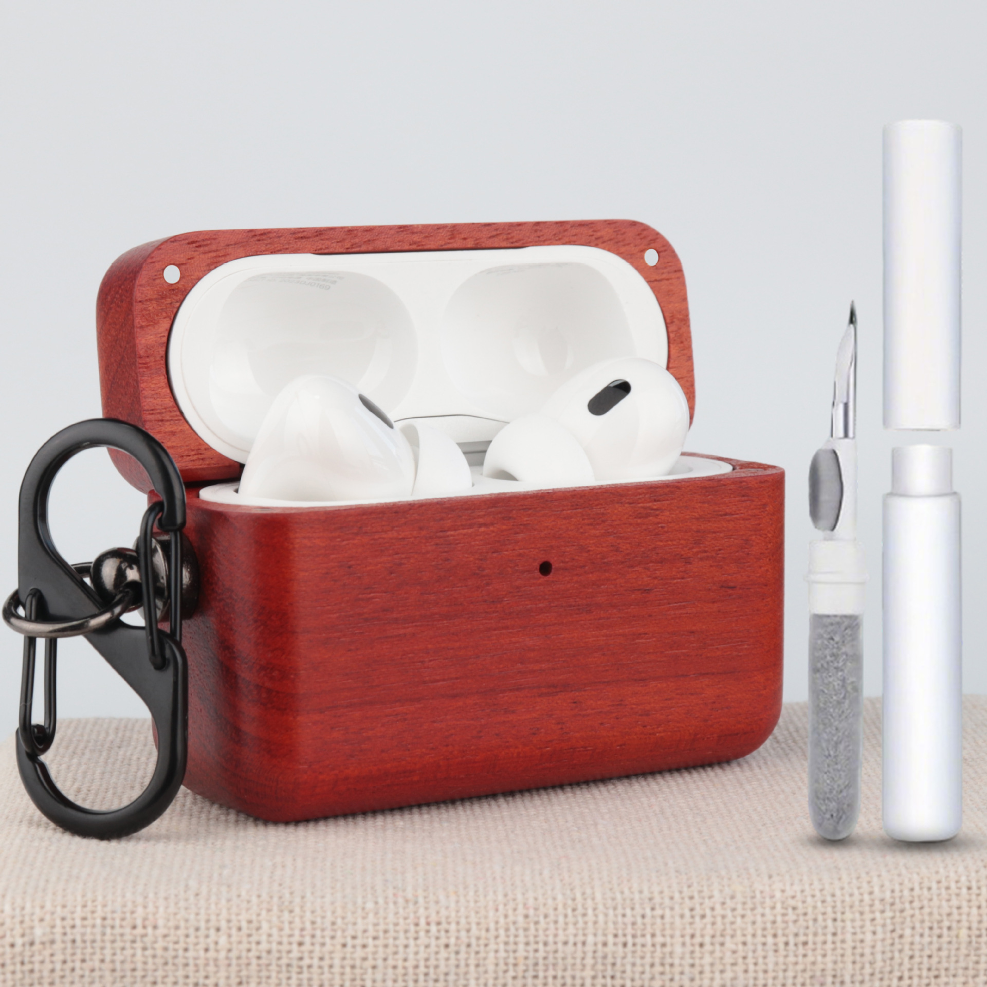跨境APPLE新款AirPods pro3木质耳机壳适用蓝牙耳机保护壳耳机壳