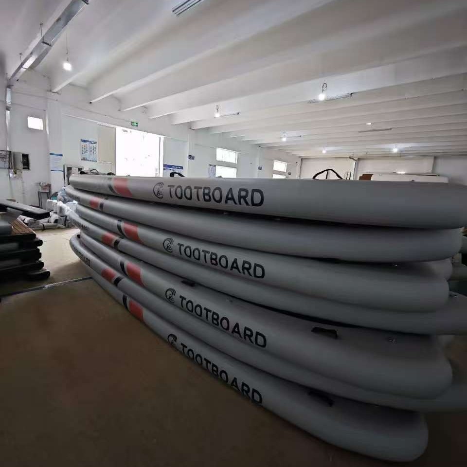 Inflatable 5.5-meter bus paddle board, standing multi person paddle board, popular PVC material inflatable paddle board in scenic spots