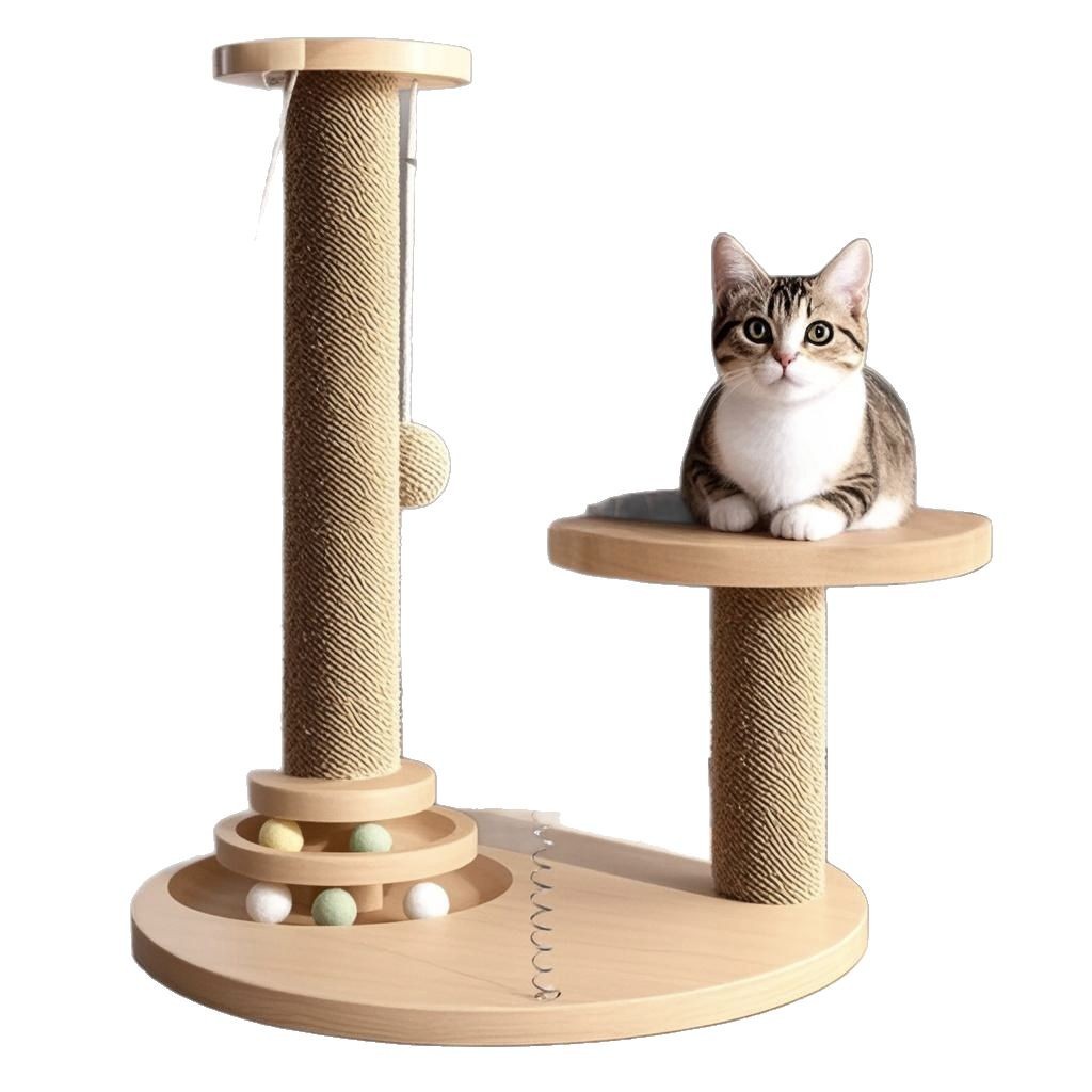 Кошачий игровой комплекс 5-в-1 с когтеточкой и игрушками