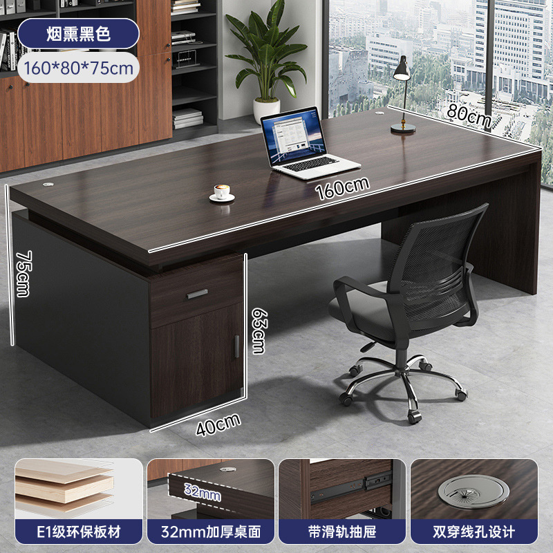 Office desk, desktop, home, simple computer, desk and chair combination, office, single person, simple writing desk, large desk, desk