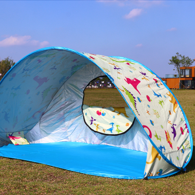 Internet celebrity tent, outdoor camping, folding, portable spring outing, summer sun protection, children's thick beach, seaside game house