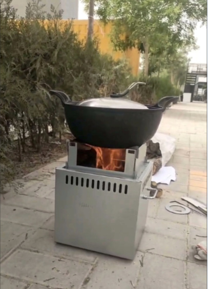Outdoor firewood stove, travel raging stove, portable new type gasifier, household firewood burning new type of picnic stove