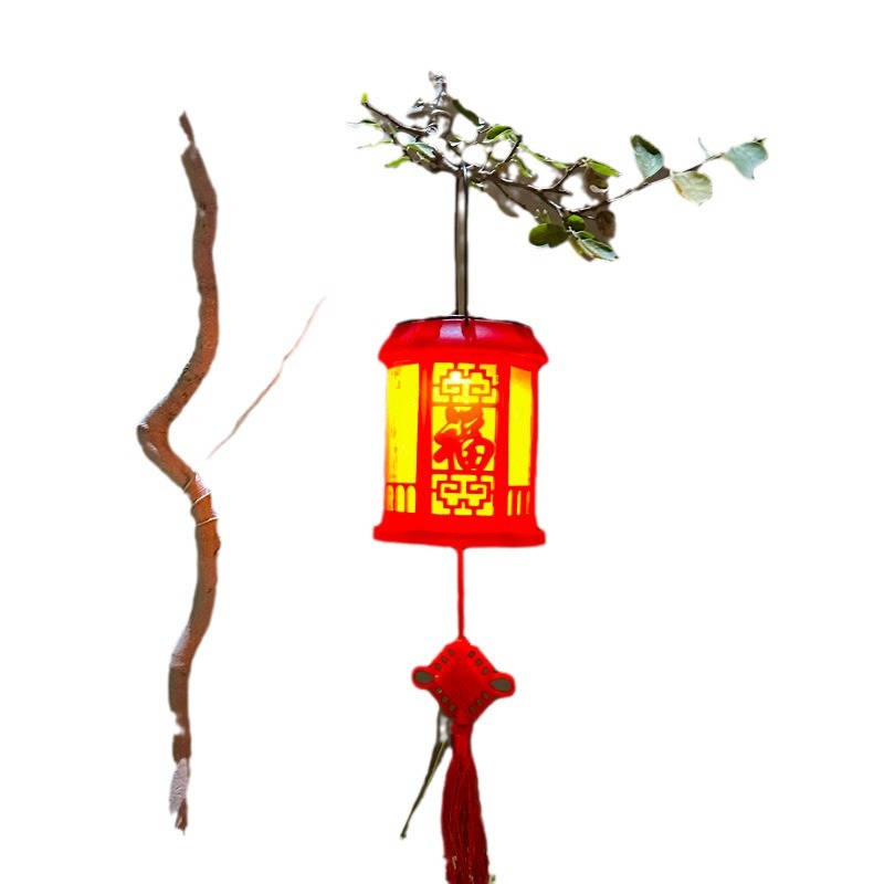 太阳能红灯笼喜庆过年装饰中国风庭院阳台花园创意吊灯发光氛围