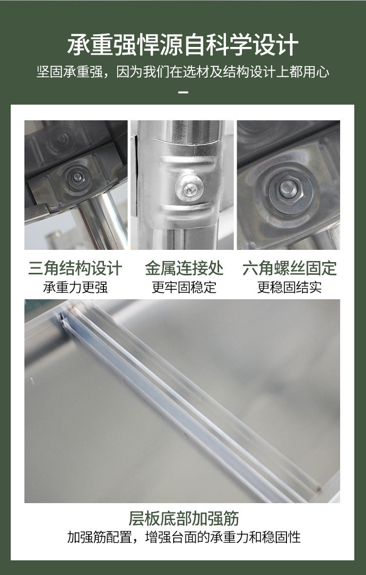 Free shipping disassembly and assembly double-layer stainless steel workbench, restaurant kitchen operation desk, workbench, loading table, packaging table top