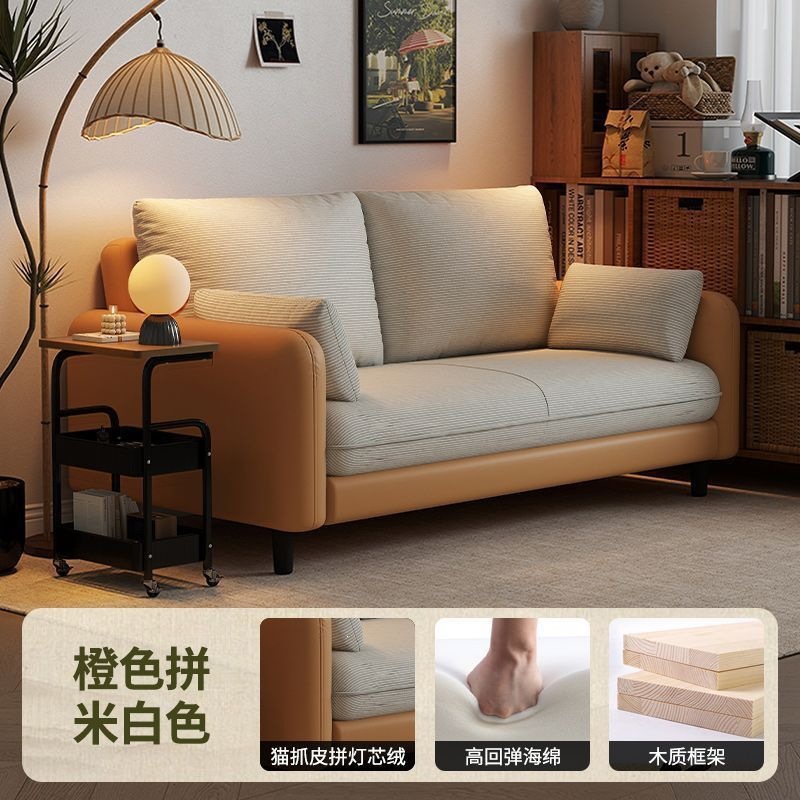 Vintage single sofa chair, small-sized leather art single chair, living room balcony, leisure chair, living room sofa backrest chair