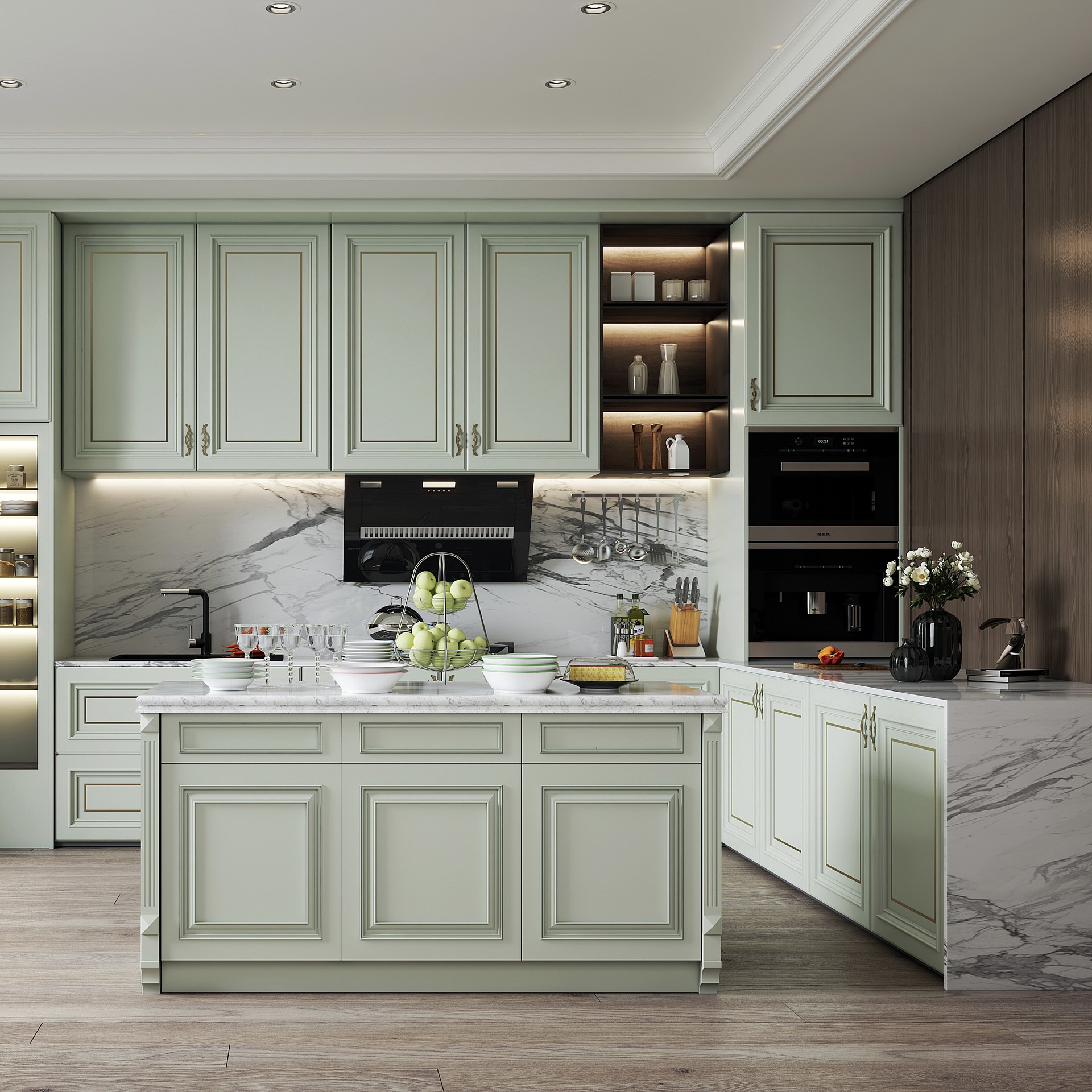 Factory direct sales cabinets, kitchen furniture sets, quartz stone solid wood cabinets, household and commercial rental rooms, overall cabinets
