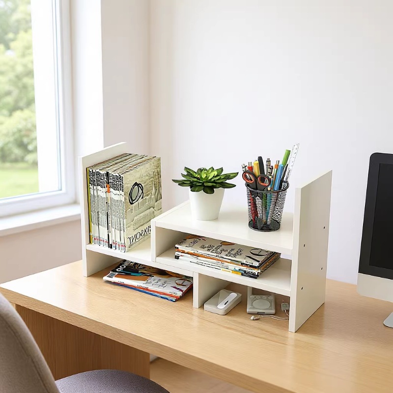 Small bookshelf storage rack on desk S, telescopic stand, computer desk, small bookshelf office storage rack, simple desktop stand