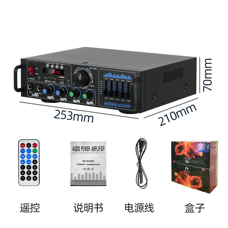 Усилитель HiFi Bluetooth с USB и радио AV-016BT