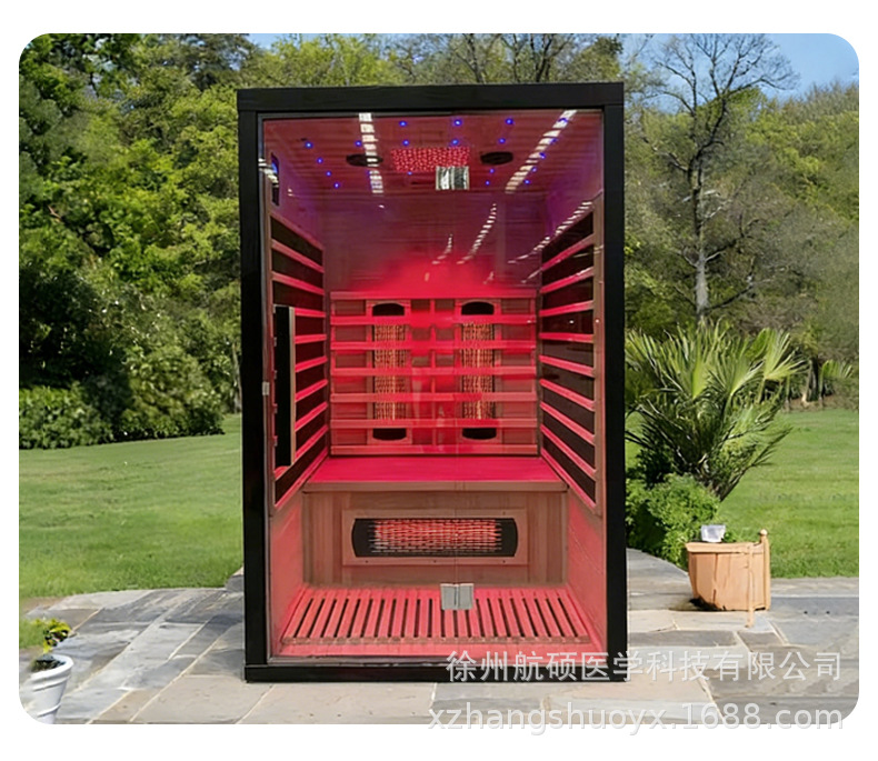 Home use far-infrared holographic energy health cabin, mobile light wave spectrum, sweat steaming room, sauna, sweat steaming box