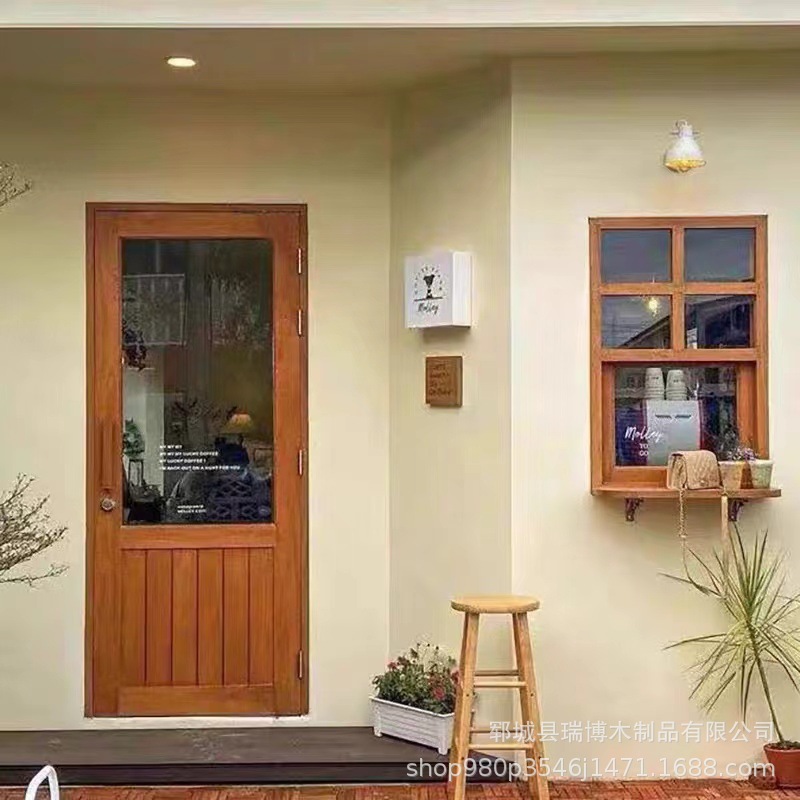 Новый китайский стиль, старый вяз, антикварный B & B, внутренняя дверь, комната, одна открытая внутренняя дверь, B & B, столовая, состаренная доска, дверь из вяза