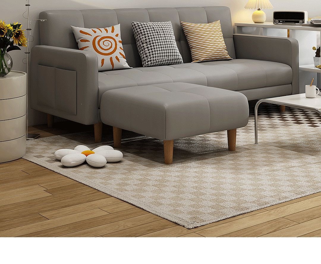 Sofa, small-sized living room, sofa bedroom, simple modern rental room, three person folding sofa bed, dual-use