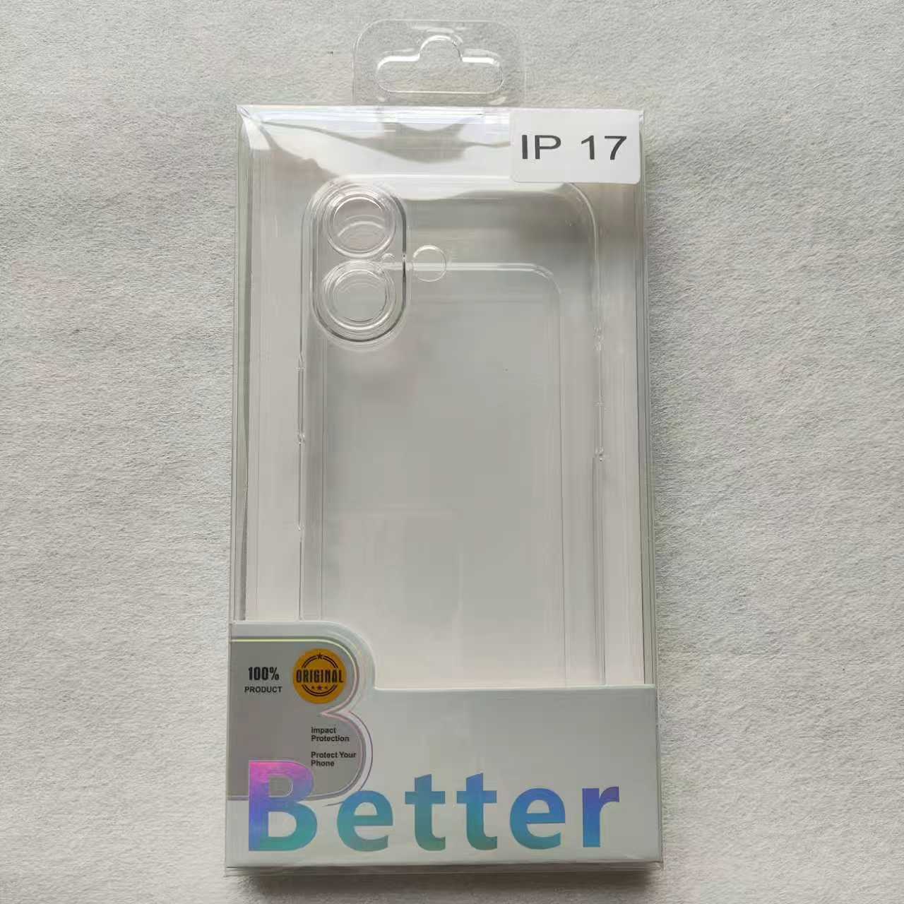 Transparent non yellowing phone case suitable for iPhone 17 Promax with lens film PC hard case Apple 16 protective case