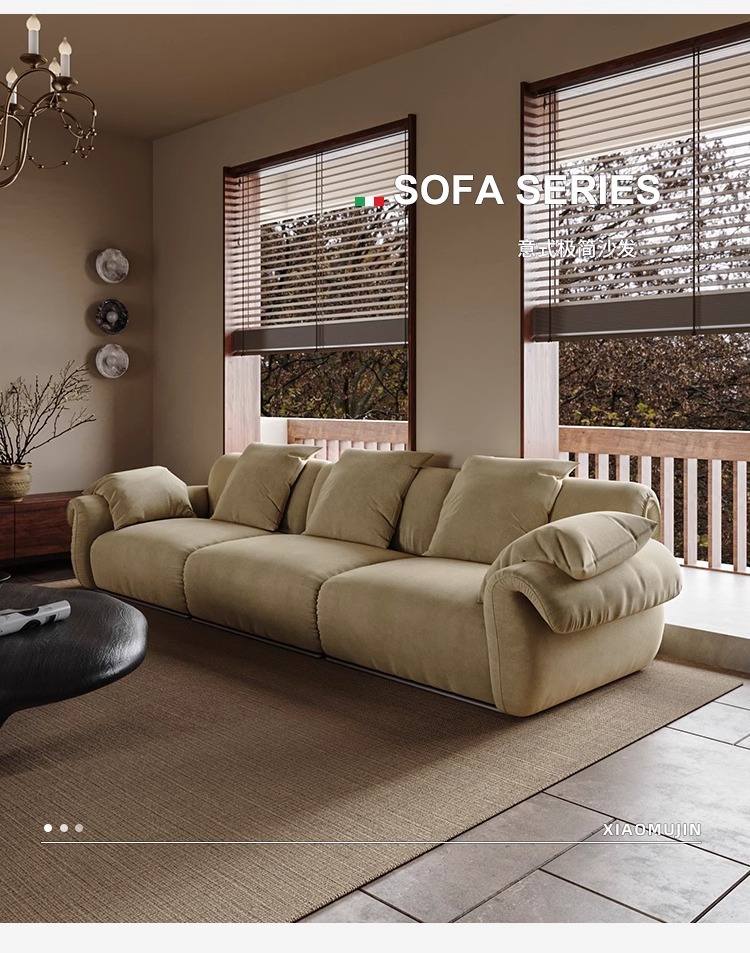 Light French Retro Octopus Sofa Small House Living Room Household Middle Ancient Style Internet Celebrity Homestay Straight Row Fabric Sofa