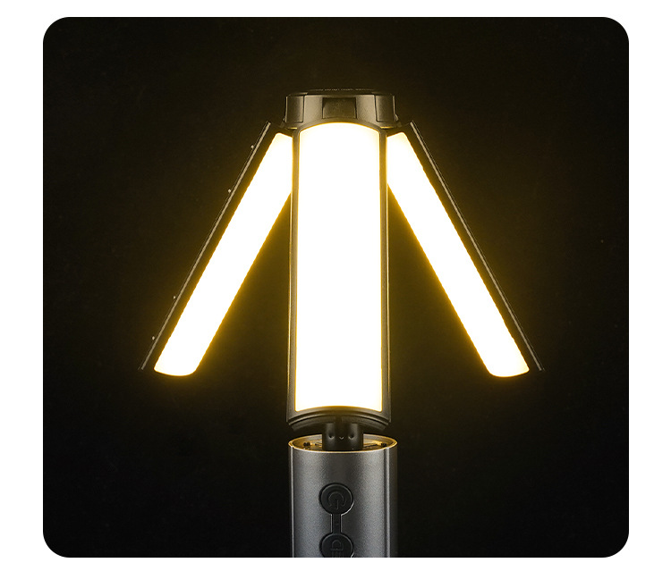 Outdoor multifunctional telescopic camping light with 270 degree adjustment, floor mounted fill light, ambient light, high brightness lighting, strong flashlight