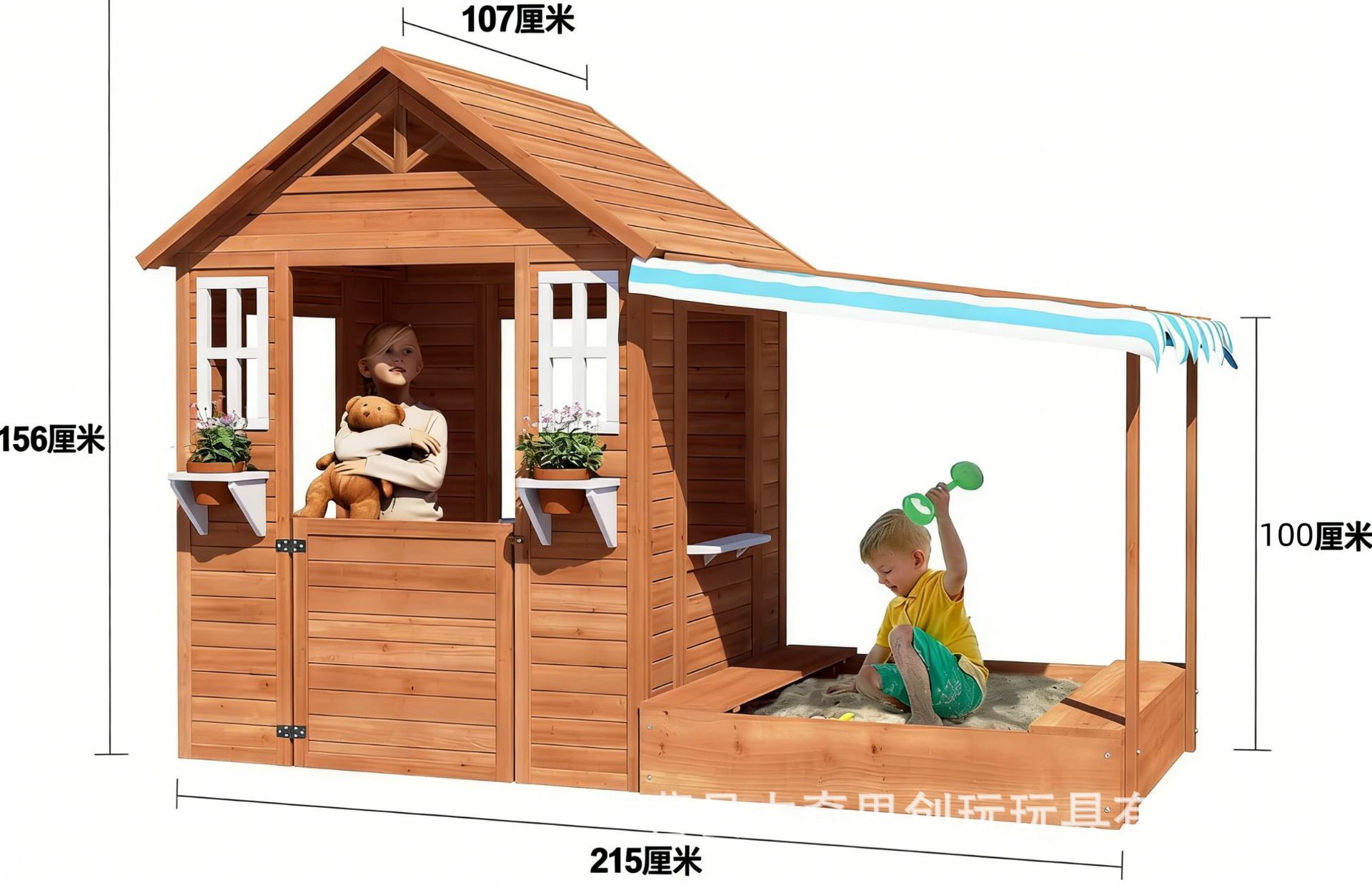 Outdoor children's toy house, game room, tool room, garden, outdoor treehouse, playhouse, mobile cabin, cross-border customization