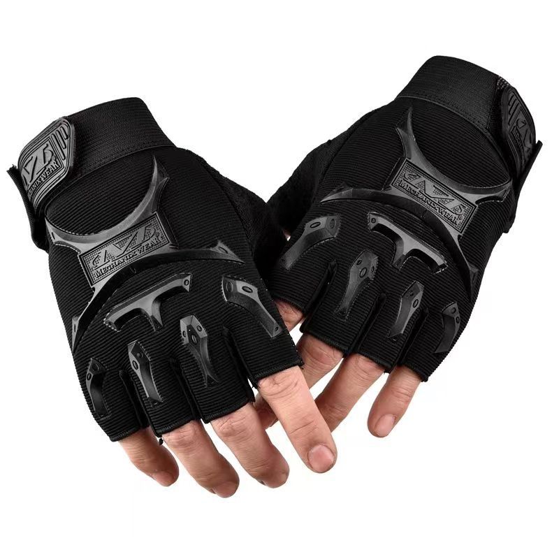 Seal printed adhesive half finger gloves tactical outdoor sports cycling anti slip fitness protection bicycle special forces