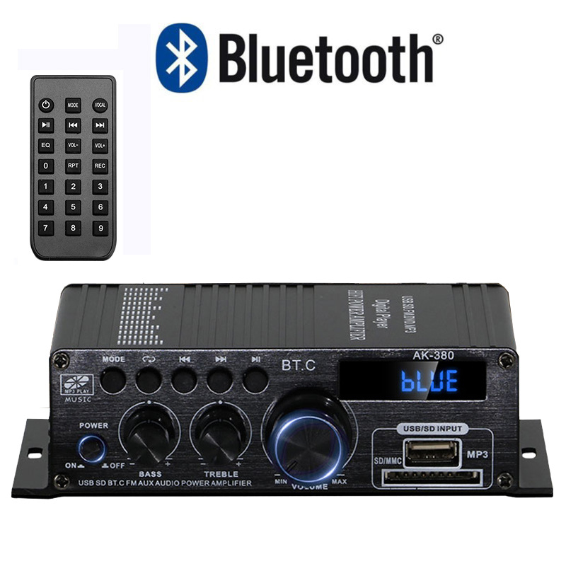 Автомобильный HiFi усилитель AK-380 с Bluetooth