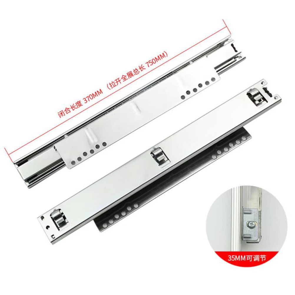 Three section side mounted basket, bowl and dish track, kitchen cabinet slide rail, seasoning basket accessories slide rail, manufacturer wholesale