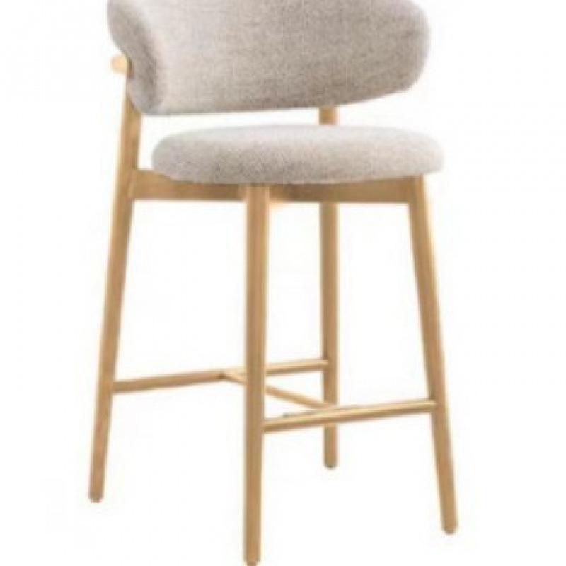 Modern solid wood bar counter chair, Nordic kitchen chair, household small dining chair, backrest, hotel restaurant, leisure high chair