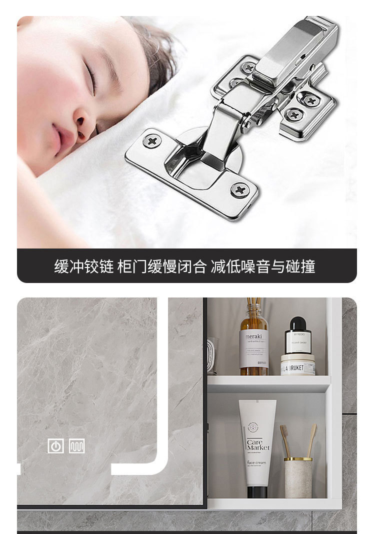 Bathroom intelligent mirror cabinet, lighting defogging, bathroom storage mirror, wall mounted toilet mirror box, intelligent bathroom mirror