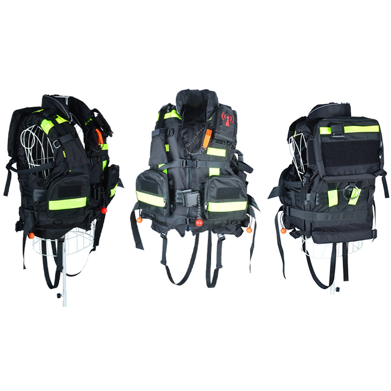 Large buoyancy water rescue equipment 200N heavy-duty flood prevention, emergency rescue and firefighting professional vest for rapids and life jackets