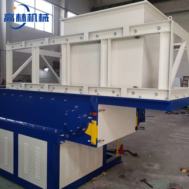 Double axis single axis metal shredder chassis oil drum crusher waste plastic garbage crusher