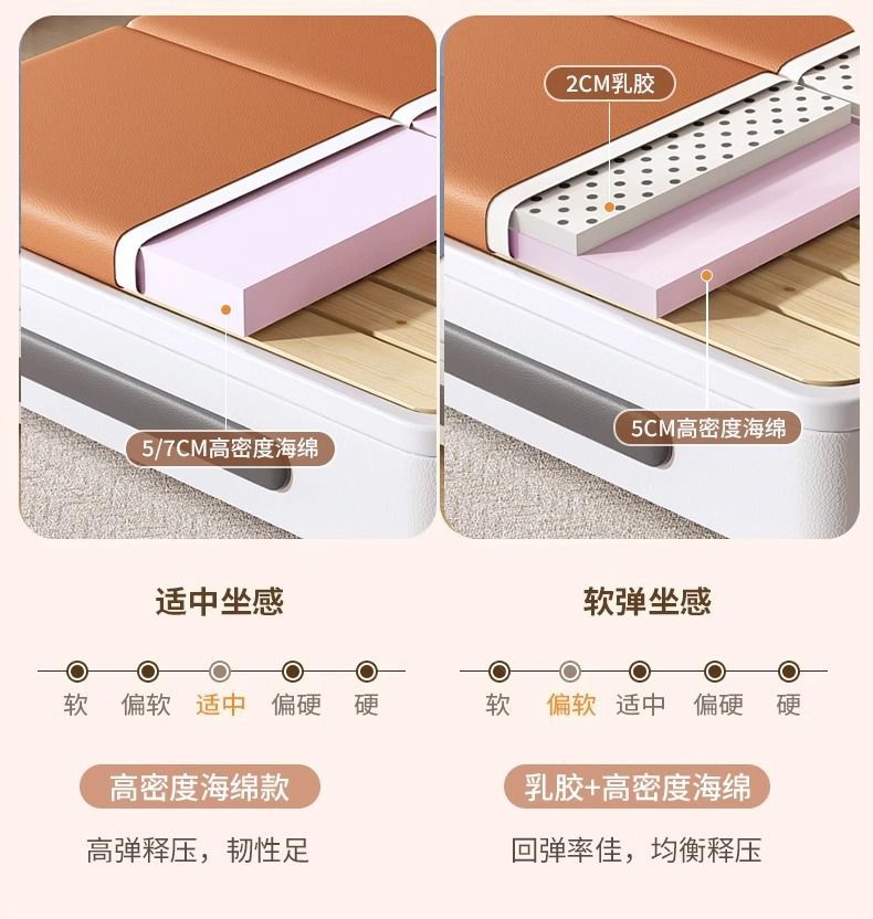 Folding sofa bed, dual-purpose sofa bed, living room multifunctional retractable bed, small-sized cat scratch leather sofa bed, bedroom bed