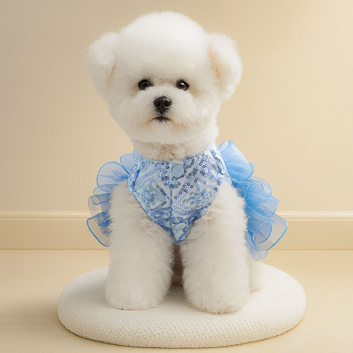 PETCIRCLE Одежда для домашних животных, одежда для собак, кошек, пышное синее свадебное платье Galaxy