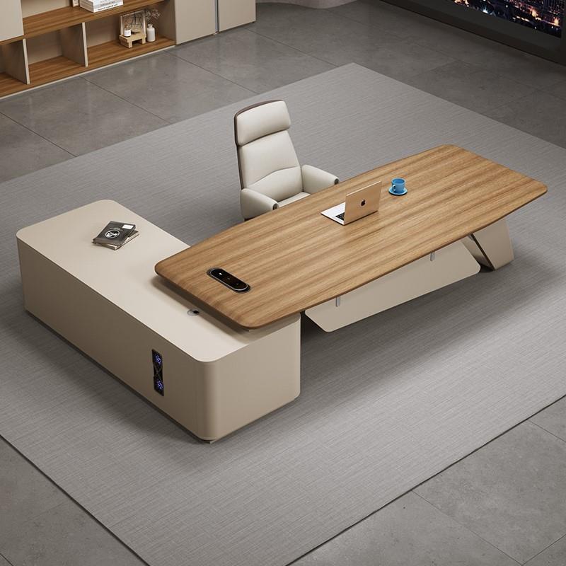 High quality E0 level boss desk, office desk and chair, modern single person light luxury leadership desk, office furniture desk and chair