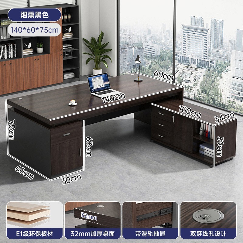 Office desk, desktop, home, simple computer, desk and chair combination, office, single person, simple writing desk, large desk, desk