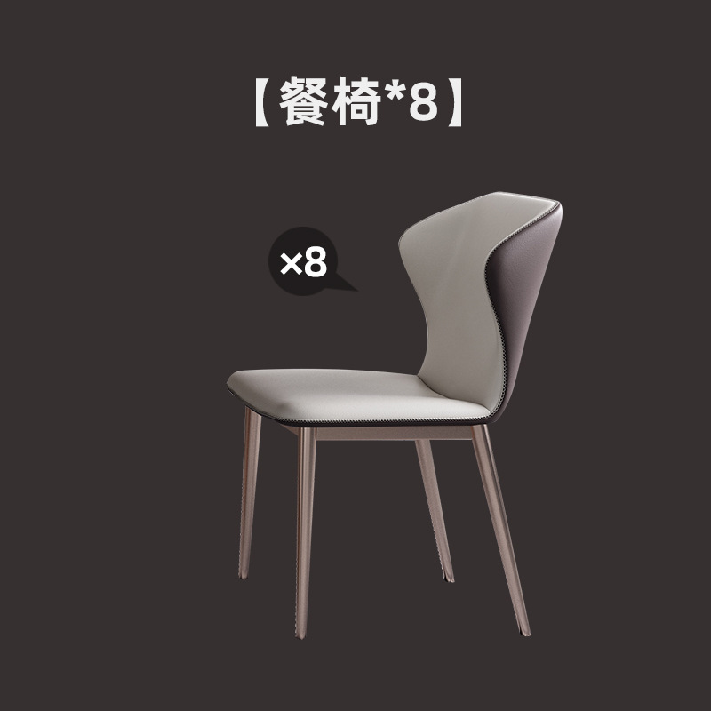 Rock slab dining table, light luxury, modern minimalist, retractable dining table, household small-sized dining table and chair, electromagnetic stove, multifunctional dining table