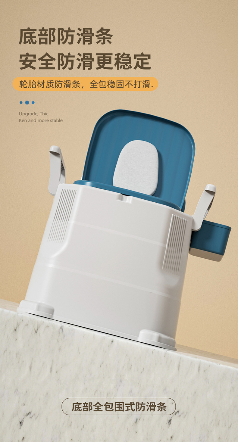 Indoor portable toilet for pregnant women, elderly people, toilet seat, bedroom toilet bucket, household elderly toilet seat, movable toilet