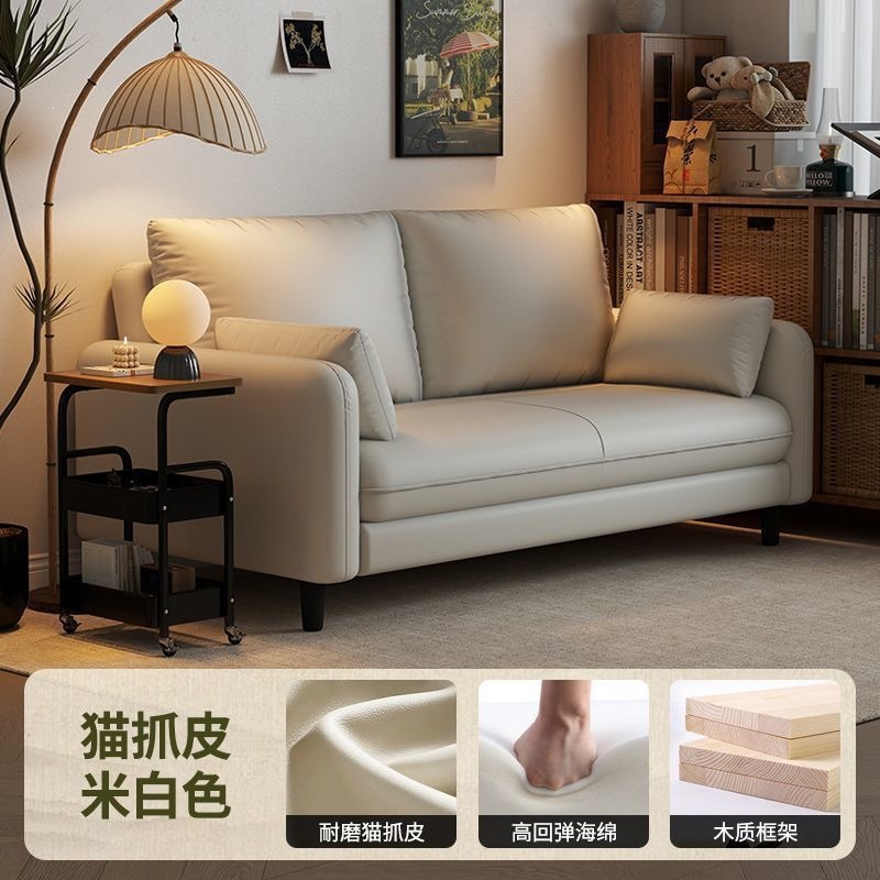 Vintage single sofa chair, small-sized leather art single chair, living room balcony, leisure chair, living room sofa backrest chair