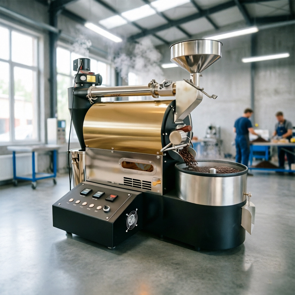 Commercial coffee bean roasting machine, fully automatic, large capacity, cross-border hot selling factory coffee bean roasting machine