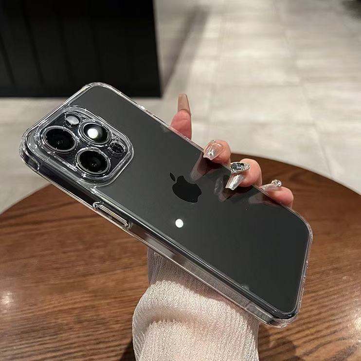 Transparent inner four corner anti drop suitable for Apple 16 phone case, new Apple 17 Promax acrylic protective cover 15