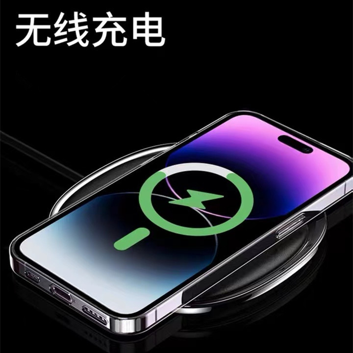 适用苹果16E磁吸手机壳iphone17亚克力透明保护套12磁性无线充外