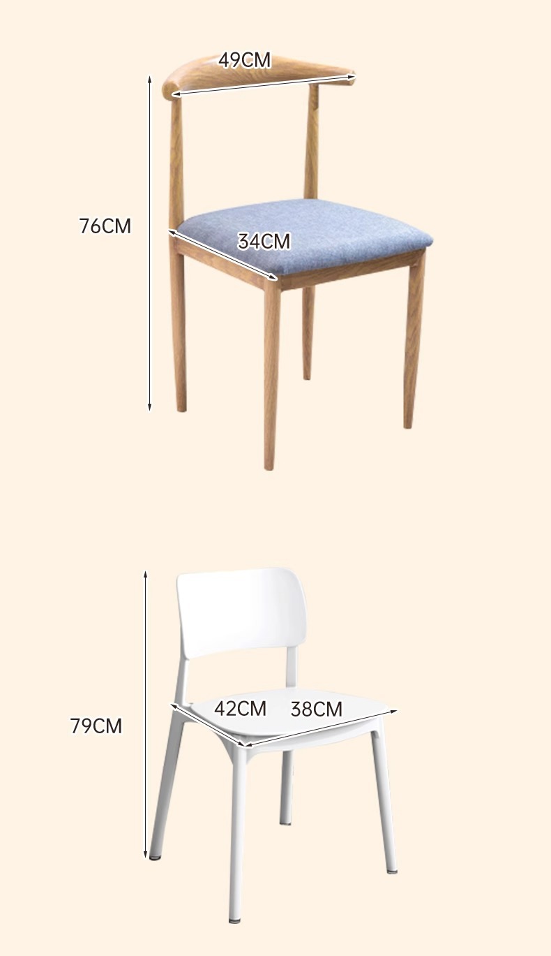 Dining table, small household unit, white cream style dining table, long solid wood legs, large board table, dining kitchen, rental table