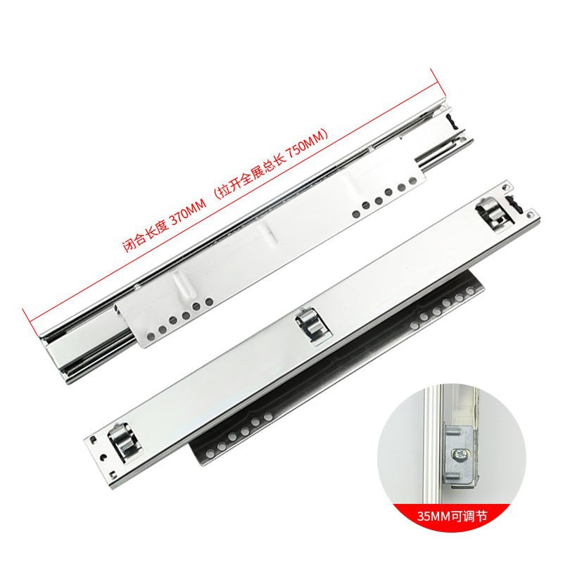 Three section side mounted basket, bowl and dish track, kitchen cabinet slide rail, 45 width basket accessory slide rail, manufacturer wholesale