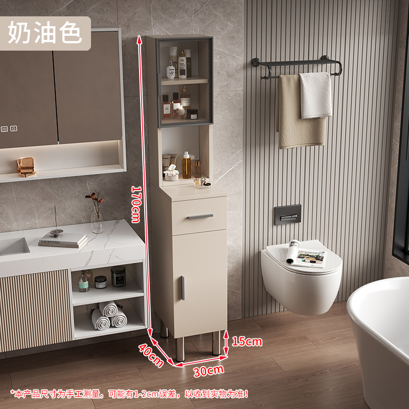 White Cream Grey Honeycomb Aluminum Cabinet Bathroom Floor standing Side Cabinet Independent Edge Cabinet Meijia Bathroom JMT01