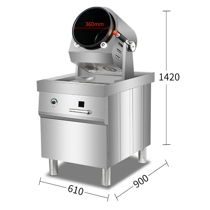 Commercial dual head electromagnetic small stir fry stove, high-power ceramic panel electromagnetic stove, restaurant electromagnetic dual stir fry stove
