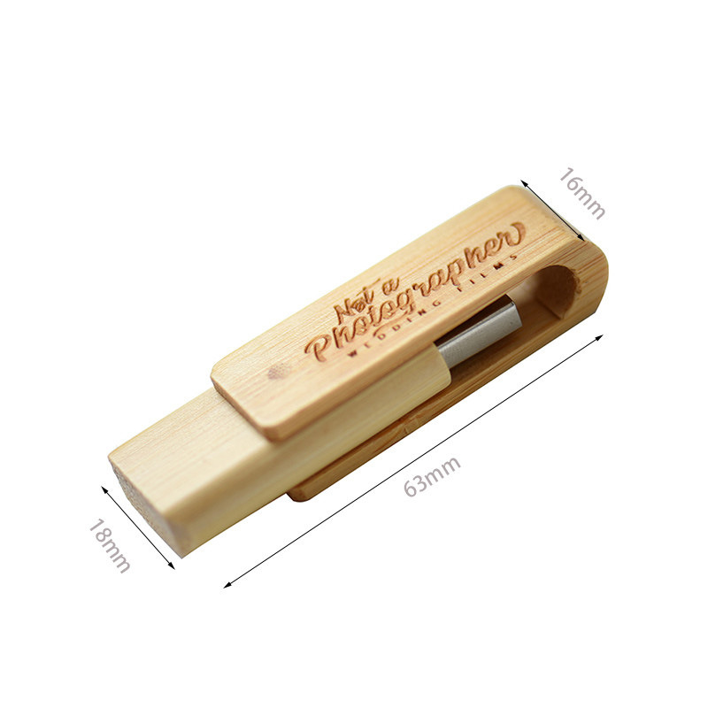 竹木u盘闪存驱动器256GB 8GB 16GB 32GB 64GB 128GB木质旋转u盘