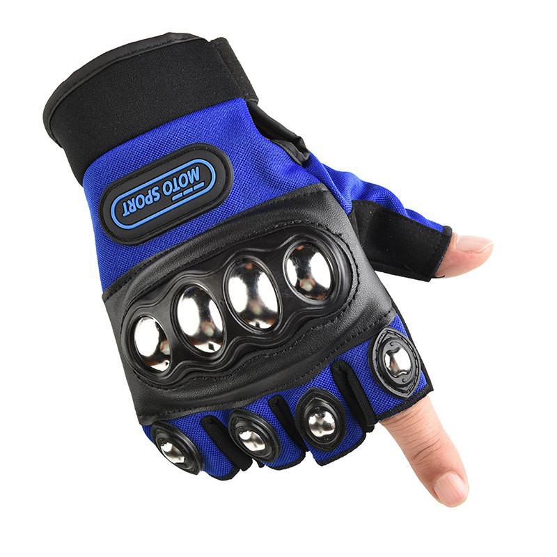 Motorcycle riding gloves men's stainless steel hard shell anti fall mountain bike riding equipment gloves cross-border