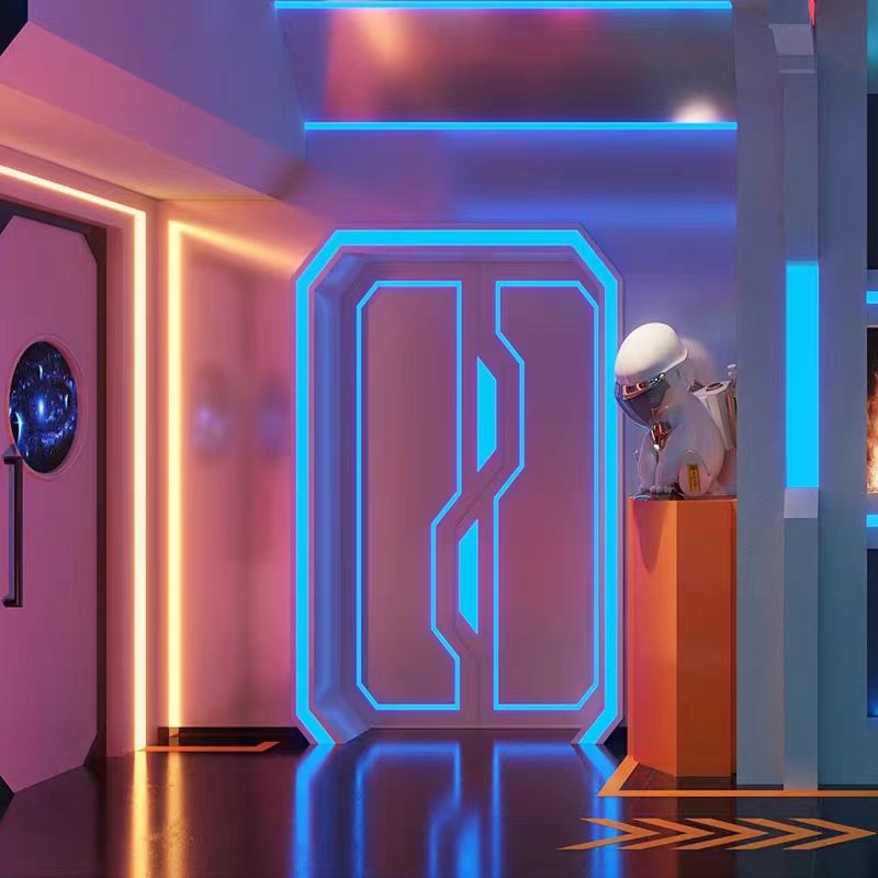 Douyin Internet The Celebrity Door Dream Technology Door Electric Door Secret Room Hall Hidden Palm Patter Door Дверь персонализированная дверь бара