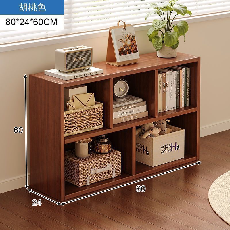 Bookshelf, floor to ceiling storage rack, living room, household low cabinet, storage cabinet, grid cabinet, bedroom storage cabinet, simple bookshelf