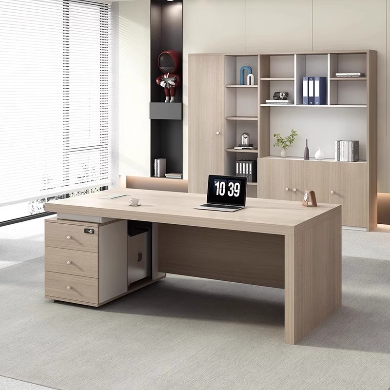 Boss's desk, modern minimalist office, CEO's desk, large shift desk manager, computer desk, office desk and chair combination, large shift desk